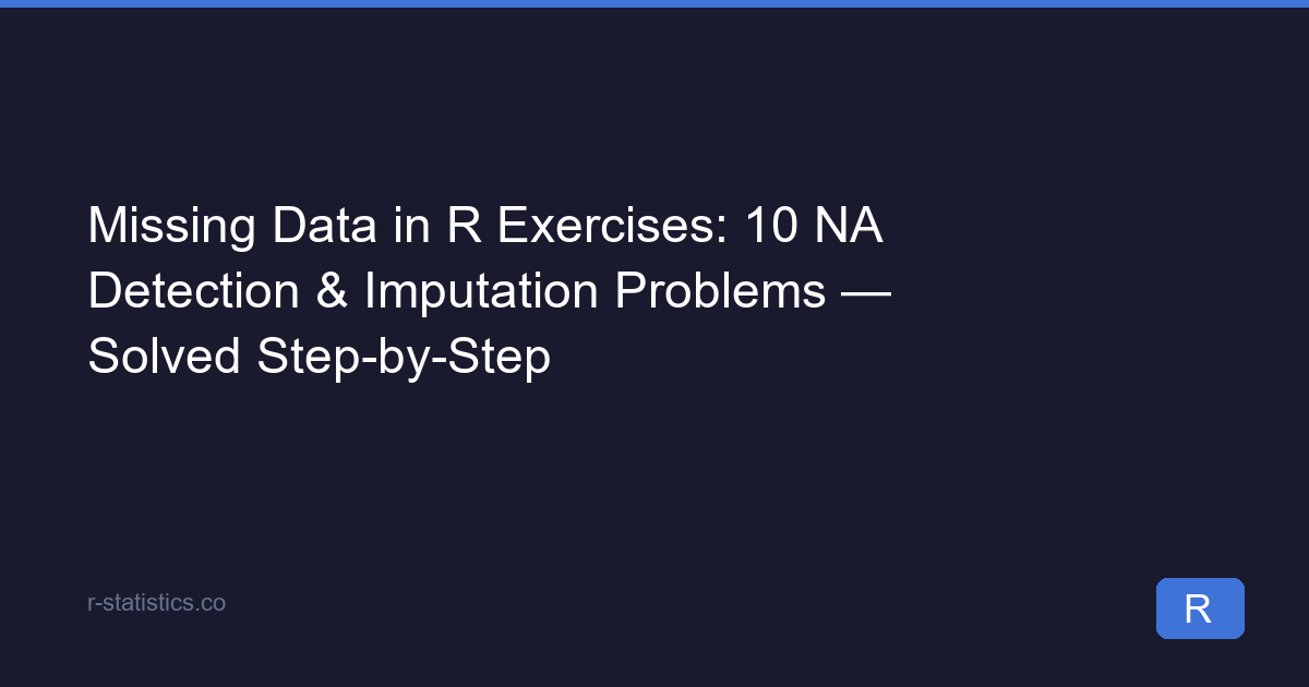 Missing Data in R Exercises: 18 Real-World NA Practice Problems
