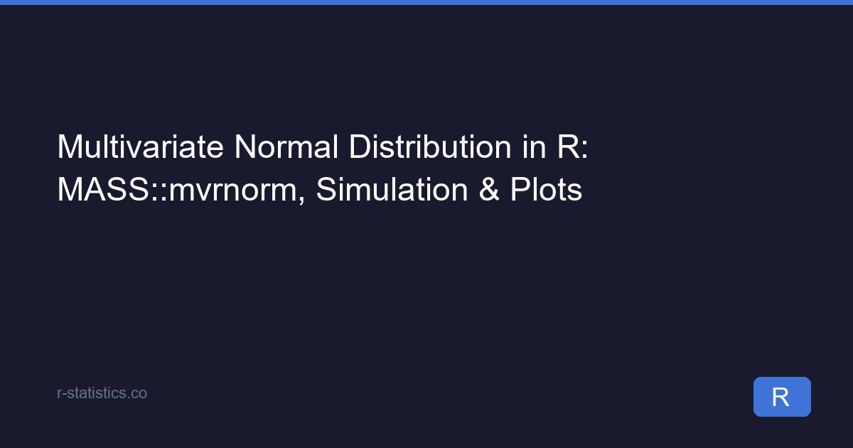 Multivariate Normal in R: Simulate With mvrnorm()