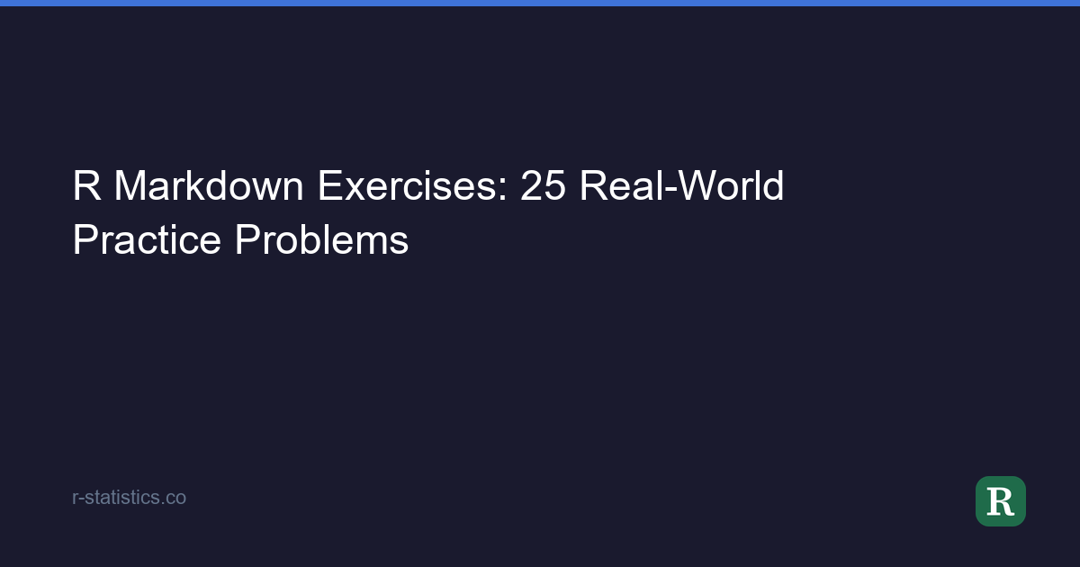 R Markdown Exercises: 25 Real-World Practice Problems