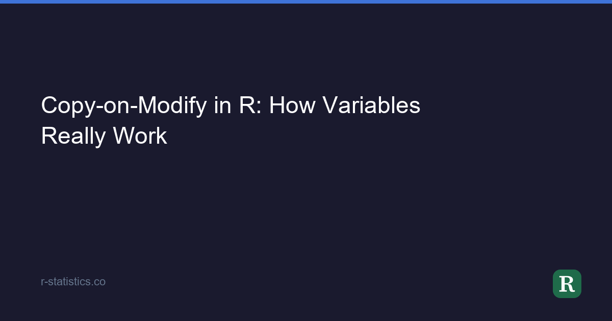 Different Values For R Copy-on-Modify in R: How Variables Really Work