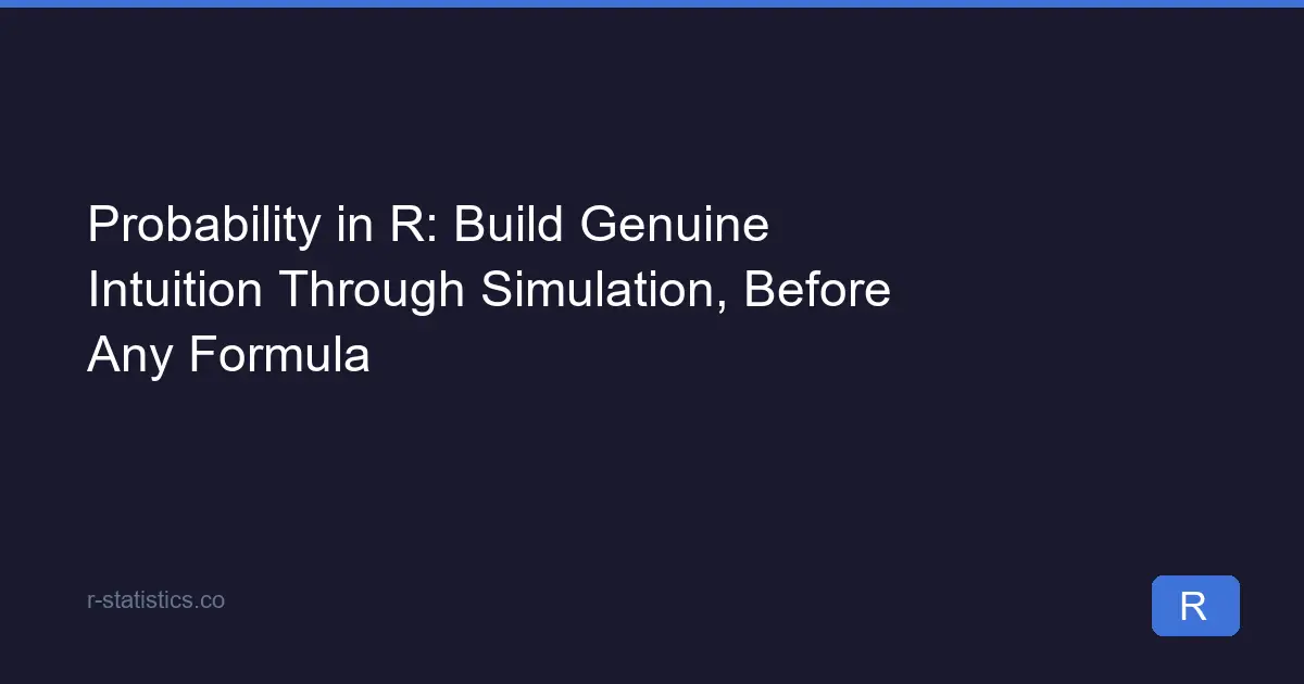Probability in R: Build Genuine Intuition Through Simulation, Before ...