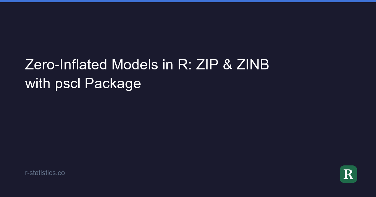 Zero-Inflated Models in R: ZIP & ZINB with pscl Package