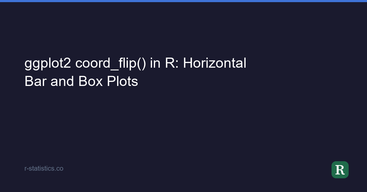 ggplot2 coord_flip() in R: Horizontal Bar and Box Plots
