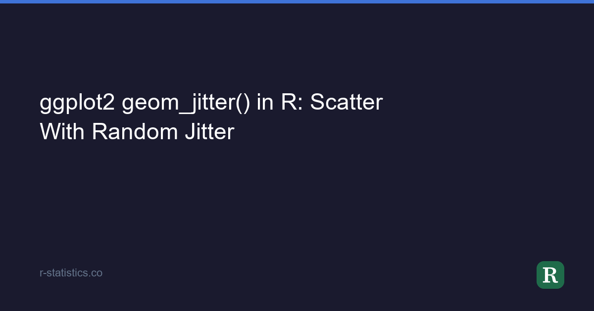 ggplot2 geom_jitter() in R: Scatter With Random Jitter