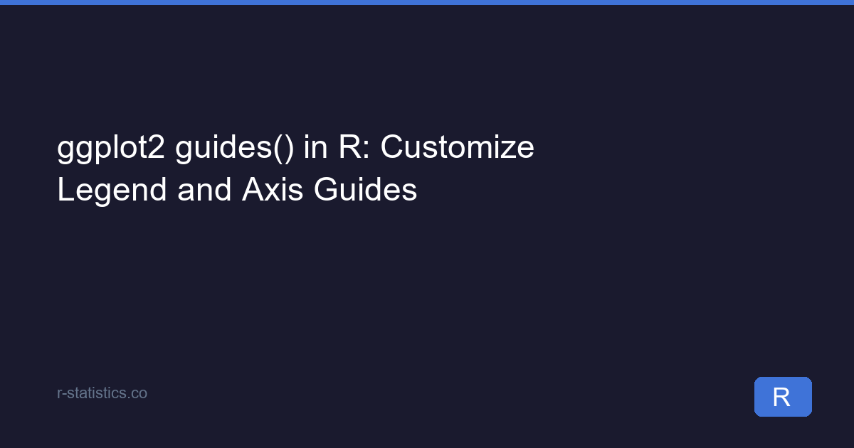 ggplot2 guides() in R: Customize Legend and Axis Guides